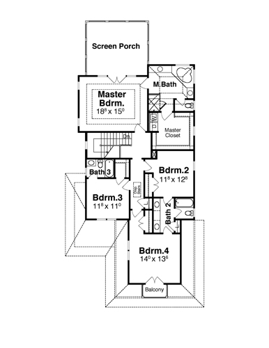 Second Floor image of KEATON House Plan